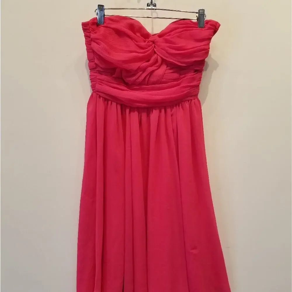 H&M Pink Strapless‎ Dress Hot Pink Party Dress Size 6